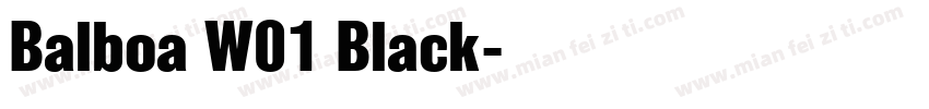 Balboa W01 Black字体转换